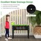 Costway 24" Raised Garden Bed with Legs Metal Elevated Planter Box Drainage Hole Backyard Green/Black